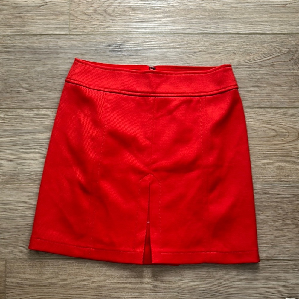 Loft 🌸split front pleat mini skirt (6)